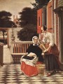 Woman and Maid genre Pieter de Hooch